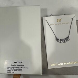 Soulful Chandelier Necklace in hematite by bomb party